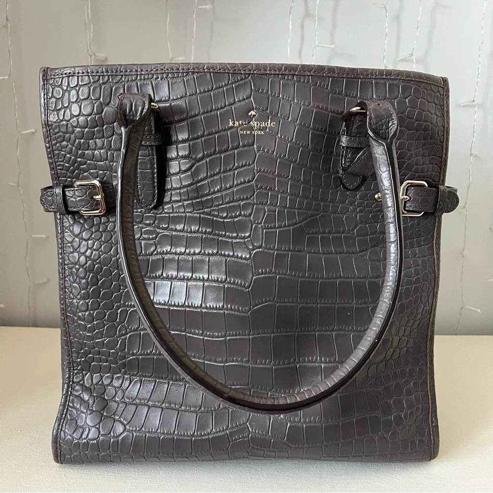 Kate Spade Vanston Croc Embossed Jackson Work Tote/Purse